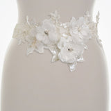 Flora trio of blooms and leaves bridal belt - Liberty in Love