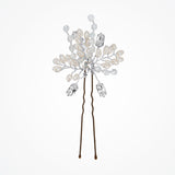 Flora pearl and crystal bridal hair pin - Liberty in Love