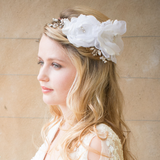 Flora duo of blooms bridal headband - Liberty in Love