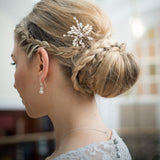 Flora pearl and crystal bridal hair pin - Liberty in Love