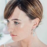 Floral pearl and crystal earrings - Liberty in Love
