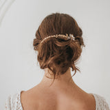 Florence crystal blossom antique gold headpiece - Liberty in Love