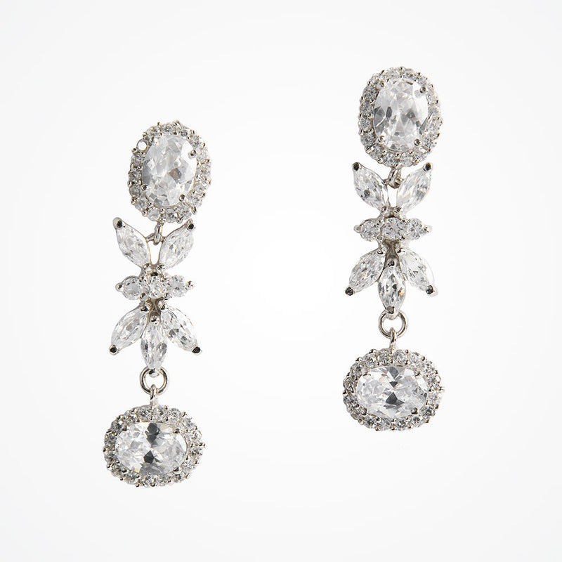 Flower diamante earrings - Liberty in Love