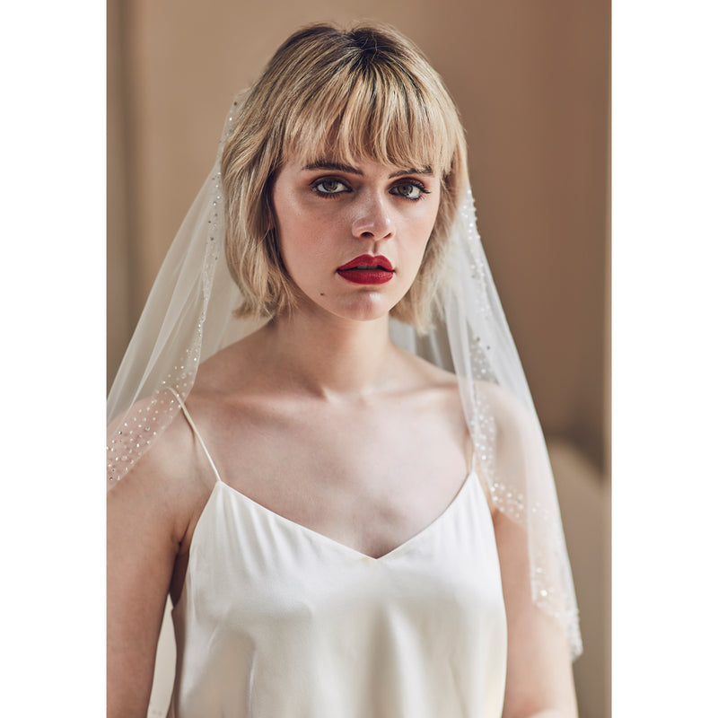 Foxglove beaded edge veil - Liberty in Love