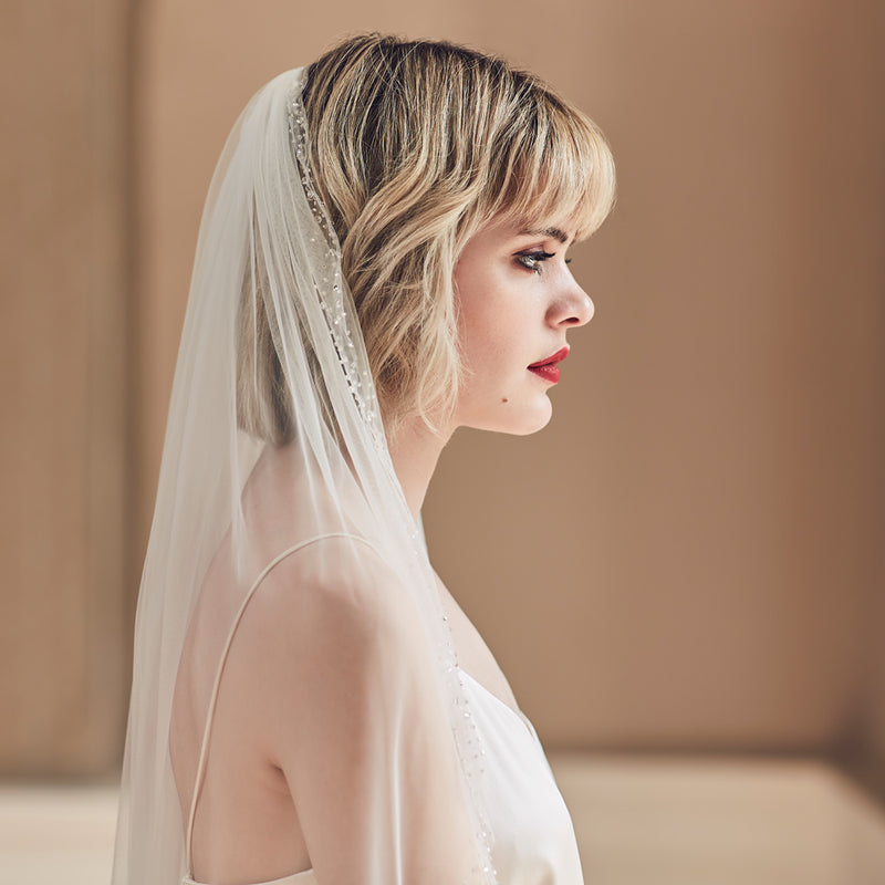 Foxglove beaded edge veil - Liberty in Love
