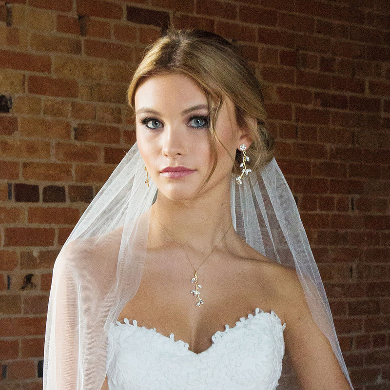 Foxglove gold vine crystal earrings - Liberty in Love