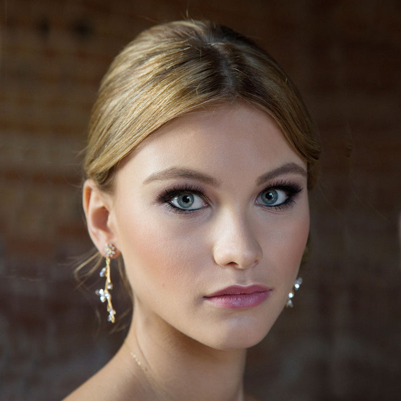 Foxglove gold vine crystal earrings - Liberty in Love