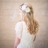 Frances ivory silk and chiffon hair flower clip - Liberty in Love