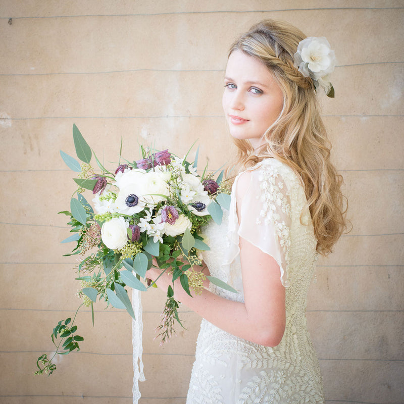 Frances ivory silk and chiffon hair flower clip - Liberty in Love
