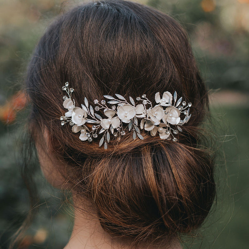 French blossom enamelled blossom hair clip - Liberty in Love