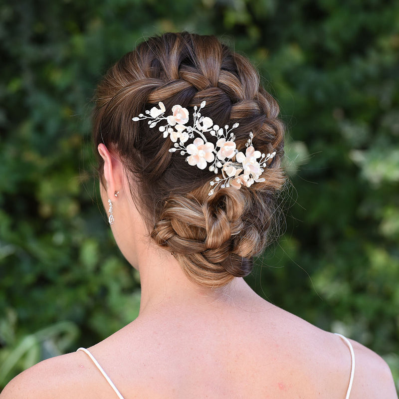 French blossom enamelled blossom hair clip - Liberty in Love