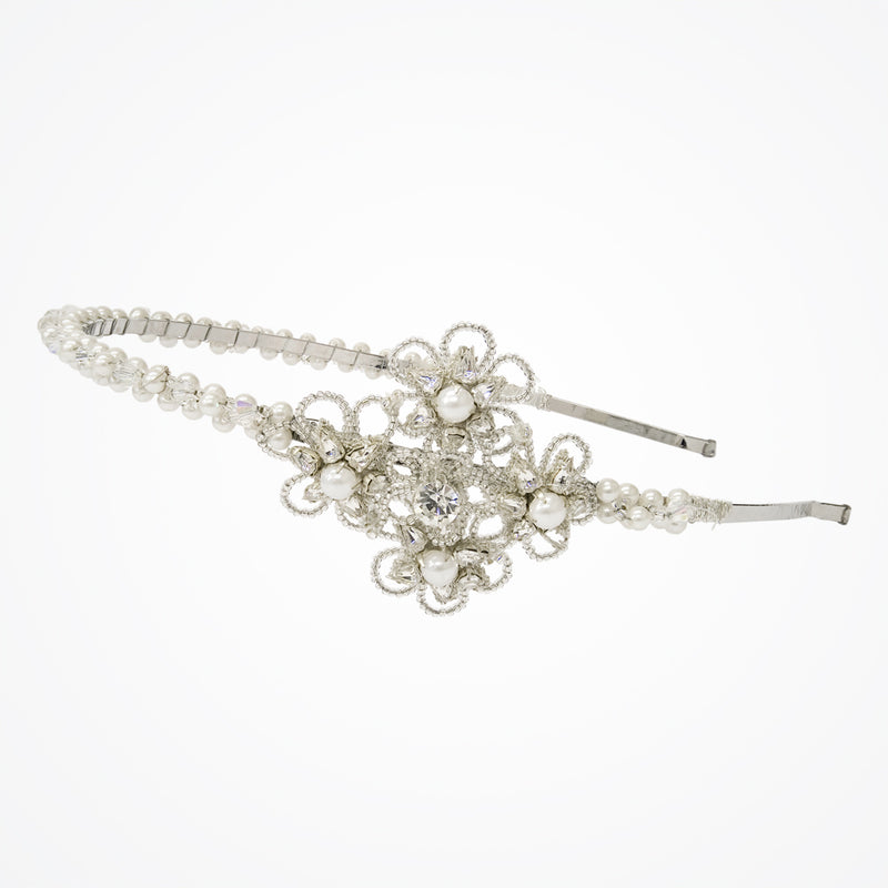 Vintage pearl, crystal and diamante bridal headband - Liberty in Love