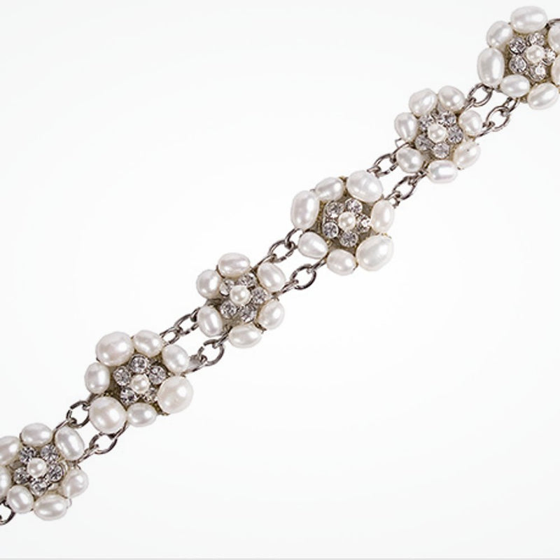 Galina pearl and diamante vintage bracelet - Liberty in Love