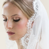 Gardenia sequin lace edge veil - Liberty in Love