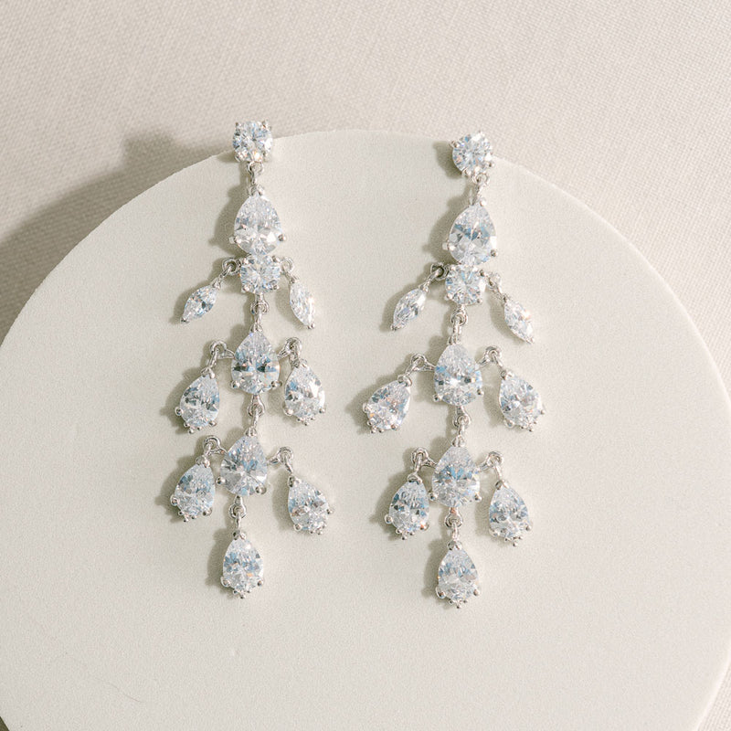 Genevieve crystal chandelier earrings - Liberty in Love