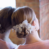 Ginger tulle flower bridal hair pin - Liberty in Love