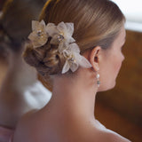 Ginger tulle flower bridal hair pin - Liberty in Love