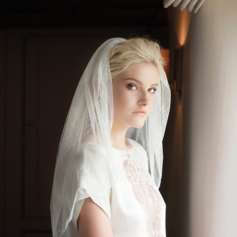 Gisela vintage floral tulle veil - Liberty in Love