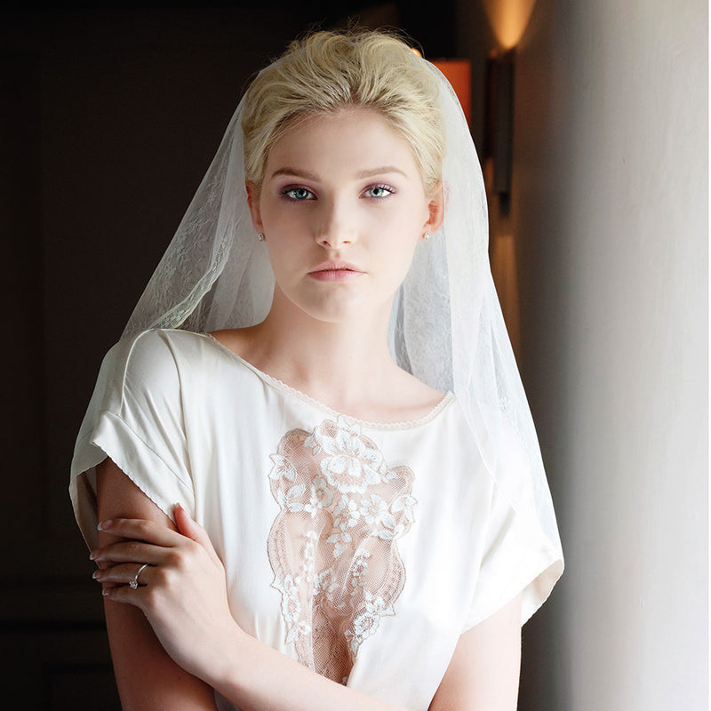 Gisela vintage floral tulle veil - Liberty in Love