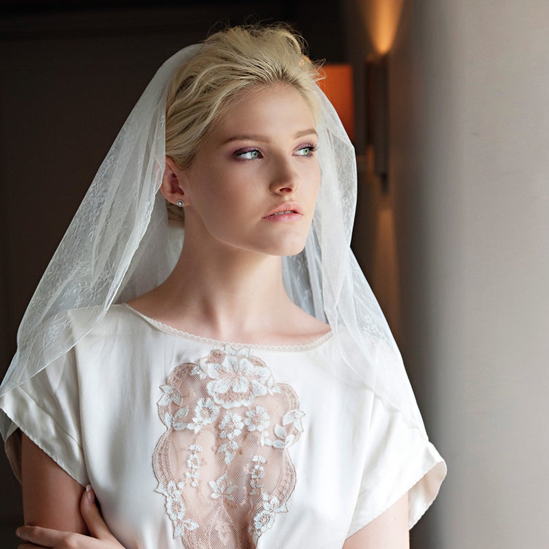 Gisela vintage floral tulle veil - Liberty in Love