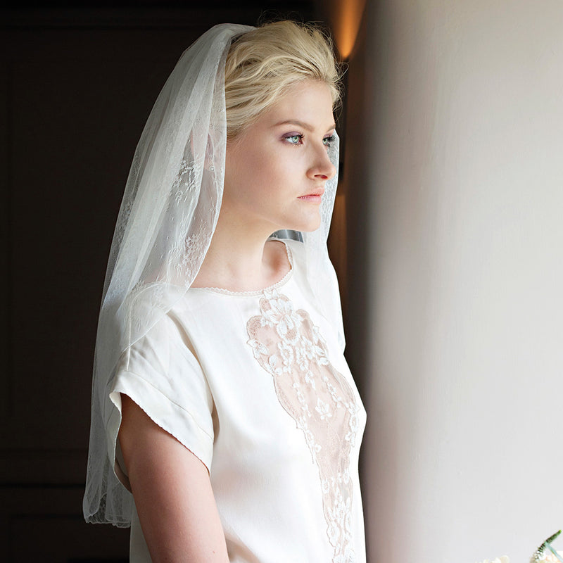 Gisela vintage floral tulle veil - Liberty in Love