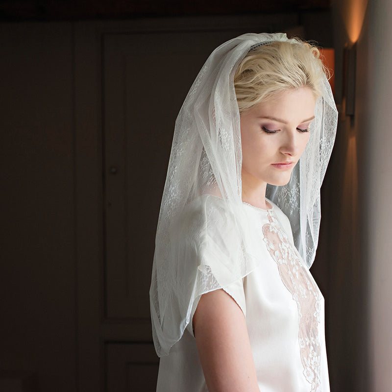 Gisela vintage floral tulle veil - Liberty in Love