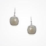 Glimmer grey chalcedony square earrings - Liberty in Love