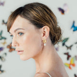 Gloria antique gold pearl drop earrings - Liberty in Love