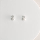 Grace crystal and pearl earrings (silver) - Liberty in Love