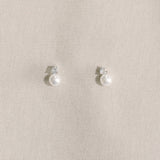Grace crystal and pearl earrings (silver) - Liberty in Love