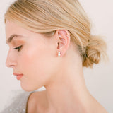 Grace crystal and pearl earrings (silver) - Liberty in Love