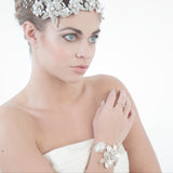 Grace silver flower bridal bracelet - Liberty in Love