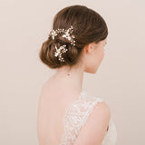 Gracie pearl and crystal gold hair pin - Liberty in Love