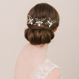 Gracie pearl and crystal gold hair pin - Liberty in Love