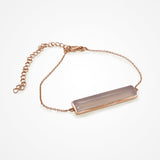 Grand central grey chalcedony bar bracelet - Liberty in Love