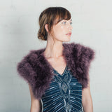 Grape feather bridal bolero plus (size 16-24) - Liberty in Love