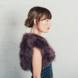 Grape feather bridal bolero - Liberty in Love