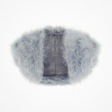 Silver grey feather bridal bolero XS - (size 6-8) - Liberty in Love