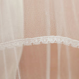 Gwyneth silk tulle veil with lace trim - Liberty in Love