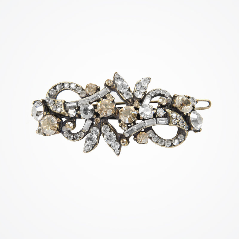 Asymmetrical scroll deco bow hair clip (HA325) - Liberty in Love