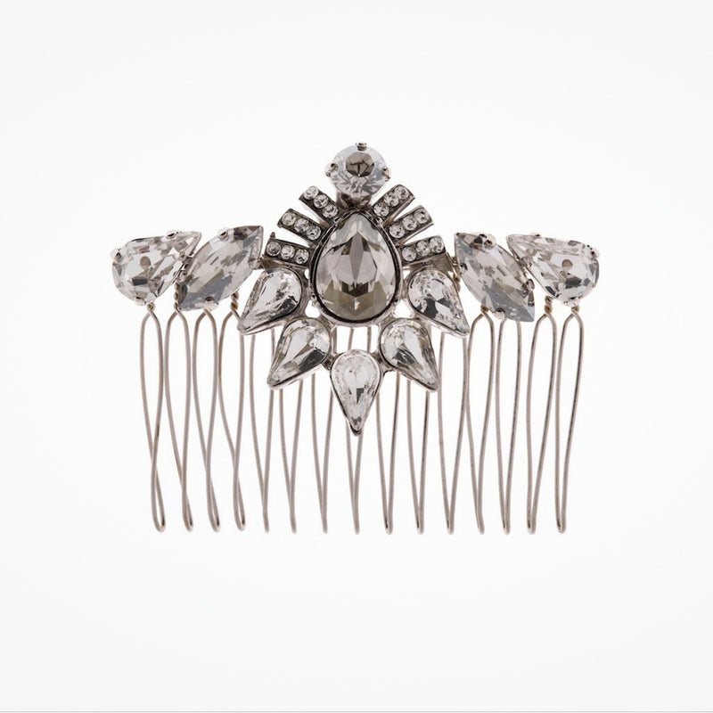 Cabochon deco crystal hair comb (HA336) - Liberty in Love