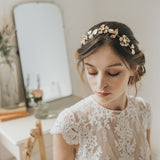 Halo gilded blossoms headpiece - Liberty in Love