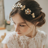 Halo gilded blossoms headpiece - Liberty in Love