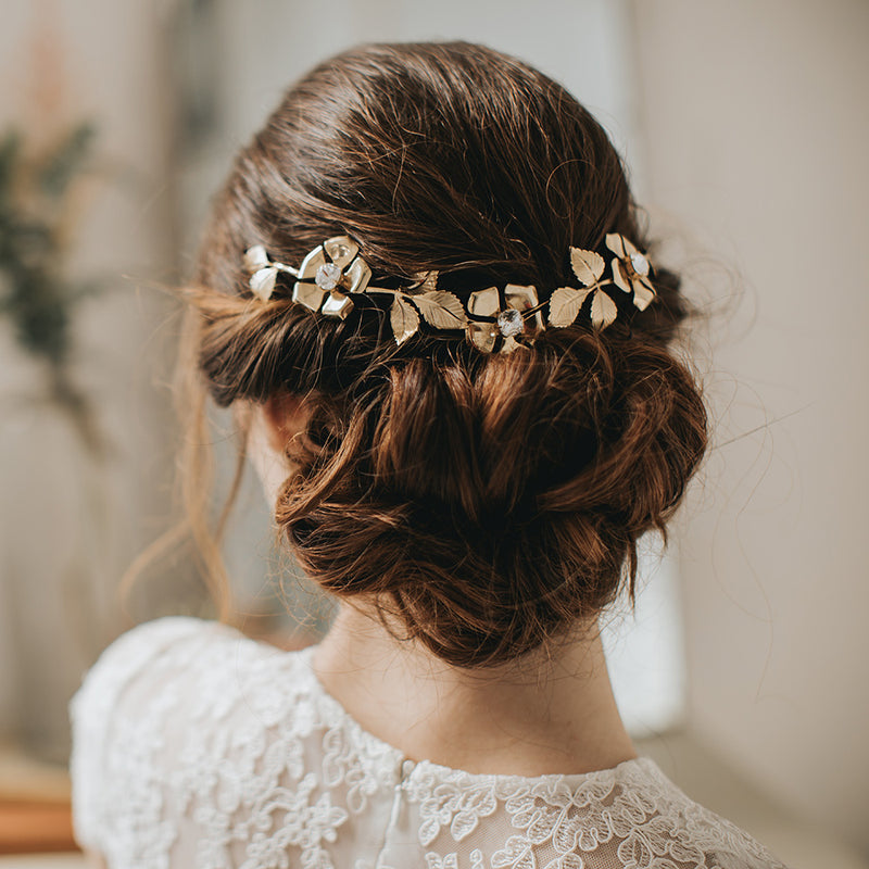 Halo gilded blossoms headpiece - Liberty in Love