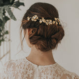 Halo gilded blossoms headpiece - Liberty in Love