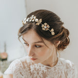 Halo gilded blossoms headpiece - Liberty in Love