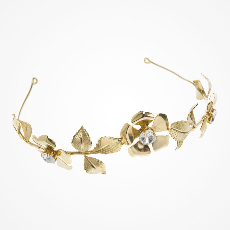 Halo gilded blossoms headpiece - Liberty in Love