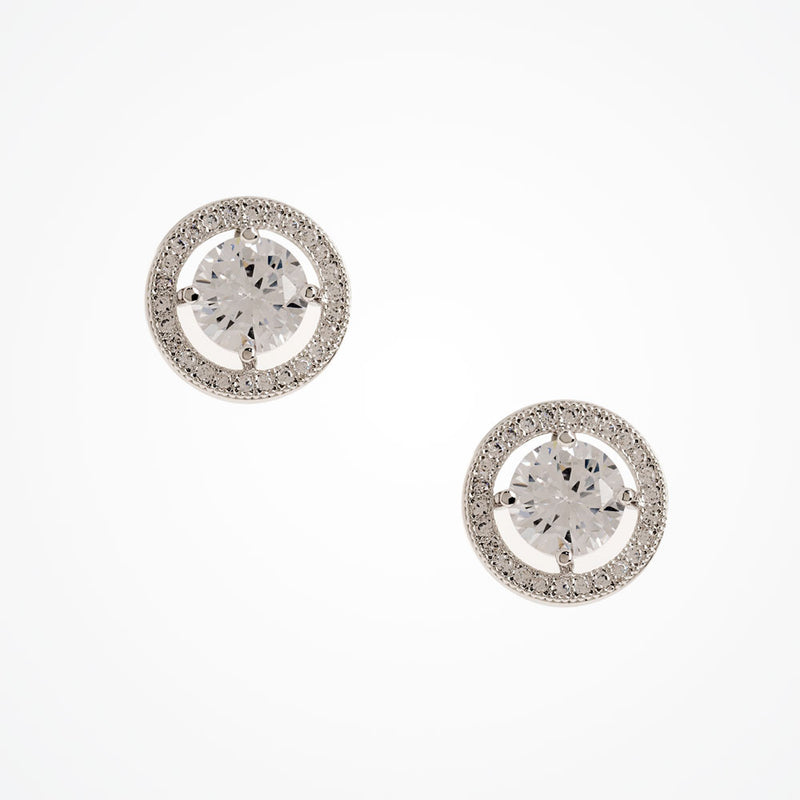 Hampton cubic zirconia bridal stud earrings - Liberty in Love