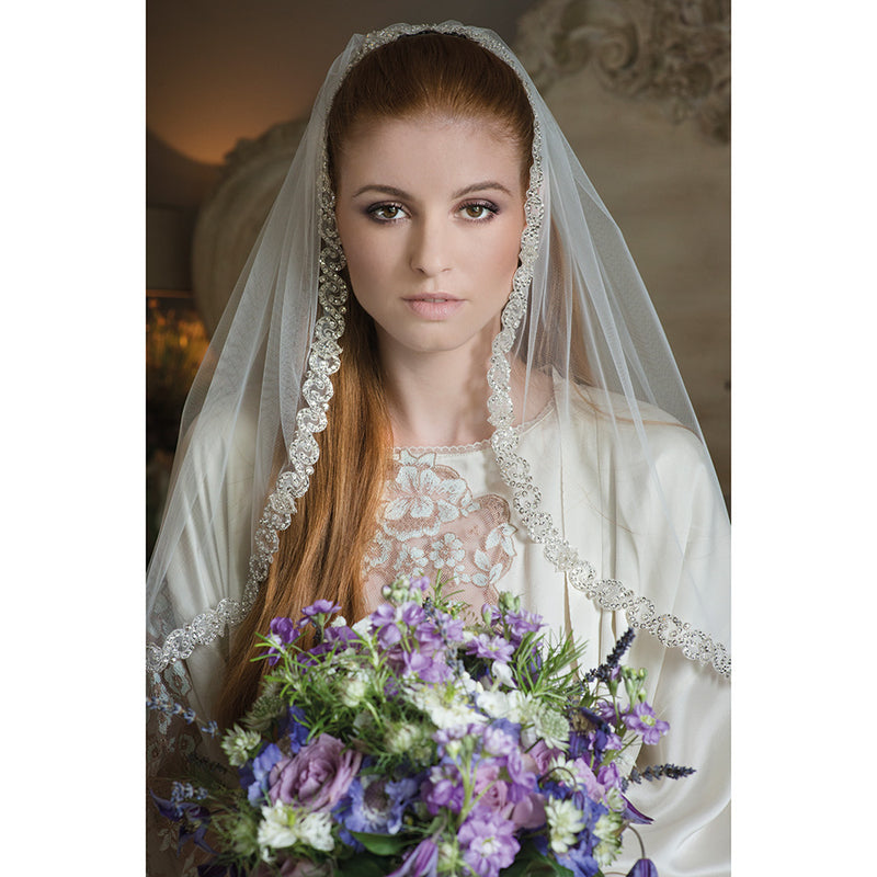 Harmony tulle veil with beaded edge - Liberty in Love