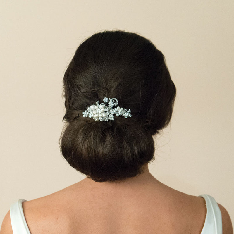 Harmony pearl and crystal blossom hair comb - Liberty in Love